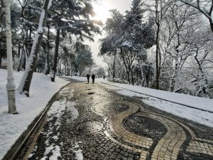 Yıldız Parkı’ndan Masalsı Kar Manzaraları Havadan Görüntülendi