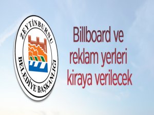 Billboard ve reklam yerleri kiraya verilecektir