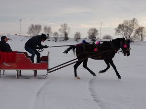 Çıldır Gölünde Buz Üstünde Heyecanlı Drift Ve Atlı Kızak Keyfi