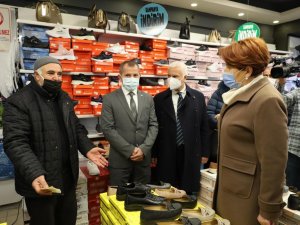 İyi Parti Genel Başkanı Akşener’den Esnaf Ziyareti