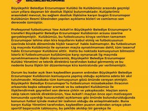 Kayserispor Kulübü Erzurumspor’u Mahkemeye Verecek
