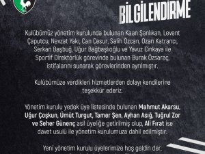 Denizlispor’da İstifalar Resmi Olarak Açıklandı