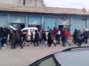 Suriye’de Öğrenciler Terör Örgütü Pkk/ypg’yi Protesto Etti