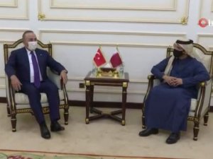 Bakan Çavuşoğlu, Katarlı Mevkidaşı Abdurrahman Al Thani İle Görüştü