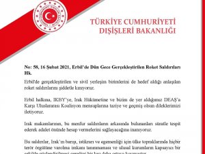 Dışişleri Bakanlığı, Erbil’deki Roket Saldırısına Kınadı