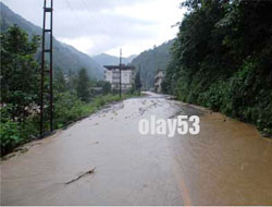 Rize'deki Yağış