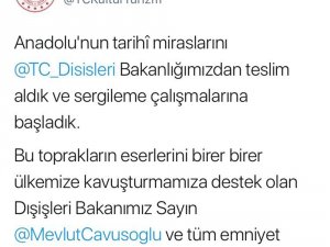 Anadolu’nun 412 Eseri Daha Türkiye’ye Getirildi