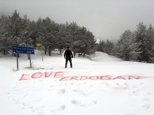 2 Bin Metreye ‘Love Erdoğan’ Yazdı