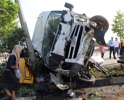 Giresun'da trafik kazası 12 yaralı