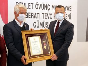 Gümüşhane’de Gazi Hasan Turgut’a Devlet Övünç Madalyası Verildi