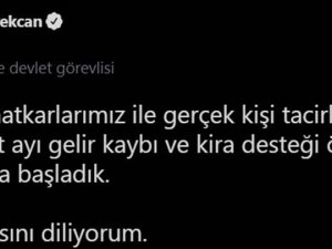 Bakan Pekcan, Mart Ayı Gelir Kayıplarının Dün İtibariyle Ödenmeye Başlandığını Duyurdu