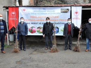 Gümüşhane’de Üreticilere 4 Bin Adet Yerli Meyve Fidanı Dağıtıldı