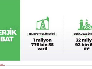 Şubat Ayı Petrol Ve Doğalgaz Üretimi Verileri Duyuruldu