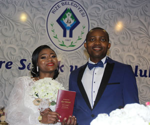 Nijeryalı Çift Rize'de Tanıştı, Rize'de Evlendi