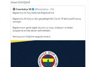 Göksel Gümüşdağ’dan, Ali Koç’a Geçmiş Olsun Mesajı