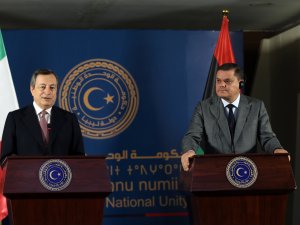 İtalya Başbakanı Mario Draghi, Libya Ulusal Birlik Hükümeti Başbakanı Dibeybe İle Görüştü