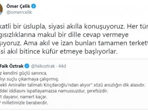 Ak Parti Sözcüsü Çelik’ten Öztrak’a Yanıt: “Akıl Ve İzan Bunları Tamamen Terk Etti”