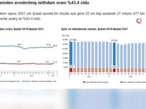 İşsizlik Oranı Yüzde 13,4 Seviyesinde Gerçekleşti