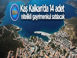 Kaş Kalkan'da 14 adet arsa nitelikli gayrimenkulü satışa sunuluyor