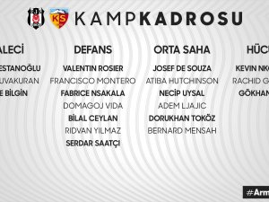 Beşiktaş’ta Kayserispor Maçı Kamp Kadrosu Açıklandı