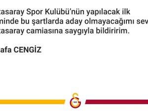 Galatasaray Başkanı Mustafa Cengiz Aday Olmayacak
