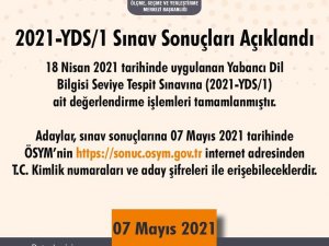 2021-yds/1 Sonuçları Açıklandı