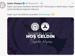Rizespor’dan Giresunspor Ve Adana Demirspor Mesajı