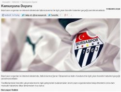 Bursaspor’dan Şener Ve Aydın Açıklaması
