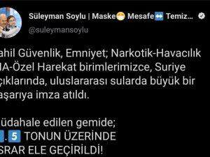 Bakan Soylu: "Suriye Açıklarında, Uluslararası Sularda Büyük Bir Başarıya İmza Atıldı"