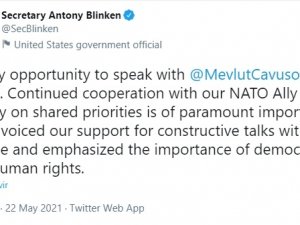 Blinken: "Türkiye İle İş Birliğinin Sürdürülmesi Büyük Önem Taşımaktadır"