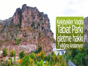 Kelebekler Vadisi Tabiat Parkı işletme hakkı 7 yıl süreyle kiraya verilecek