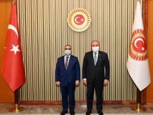 Tbmm Başkanı Şentop, Libya Devlet Yüksek Konseyi Başkanı El Meşri İle Görüştü