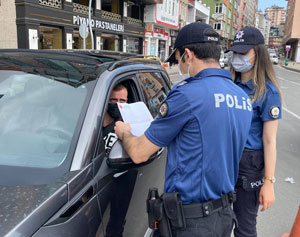 Rize'de Kovid-19 kurallarına uymayan 15 kişiye 45 bin lira ceza uygulandı