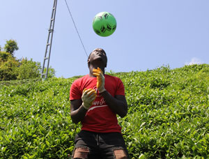 Afrikalı Çay İşçileri Molalarını Futbol Oynayarak Değerlendiriyor