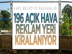 196 adet açık hava reklam ünitelerinin yeri kiraya verilecek