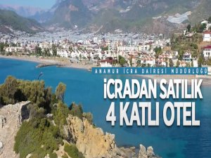 Mersin Bozyazı'da icradan satılık 4 katlı otel