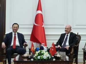 Bakan Soylu, Kırgızistan Dışişleri Bakanı Kazakbaev İle Bir Araya Geldi