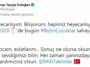 Cumhurbaşkanı Erdoğan’dan Millilere Destek Paylaşımı