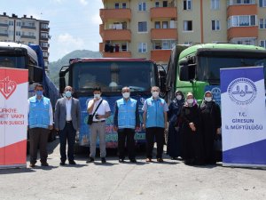 Giresun’dan Suriye’ye 8 Tır Yardım Malzemesi Gönderildi