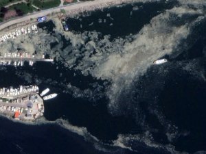 İ̇stanbul’daki Müsilaj Uzaydan Görüntülendi