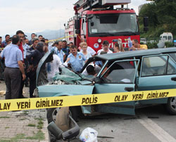 Trabzon'da trafik kazası 5 yaralı