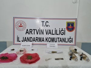 Jandarma Artvin’de Kubar Esrar Yakaladı