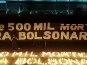 Brezilya’da 18 Şehirde Covid-19’dan Ölenlerin Anısına 500’er Mum Yakıldı