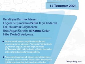 Engelli Hibe Desteği Başvuruları Devam Ediyor