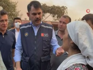 Bakan Kurum Yangın Bölgesinde: "Hızlı Bir Şekilde İnşa Edeceğiz"