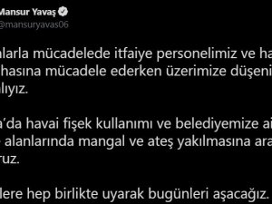 Ankara’da Havai Fişek Kullanımı Ve Mesire Alanlarında Mangal Yakılmasına Ara Verildi