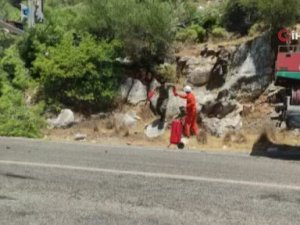 Azerbaycan’dan Gelen İtfaiyeciler Hisarönü Orhaniye Yolundaki Çalışmalara Katılıyor