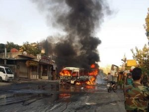 Suriye’de Rejim Askerleri Taşıyan Otobüste Patlama: 1 Ölü, 3 Yaralı