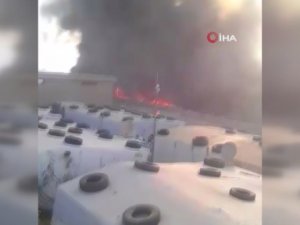 Lübnan’da Mülteci Kampında Yangın