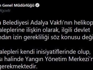 Ogm’den Helikopter Kiralamak İçin İzin İsteyen Uysal’a Yanıt: “İ̇zin Gerekliliği Söz Konusu Değildir”